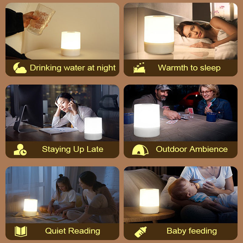 Bedside Led Night Lights Dimmable Charging Desktop
