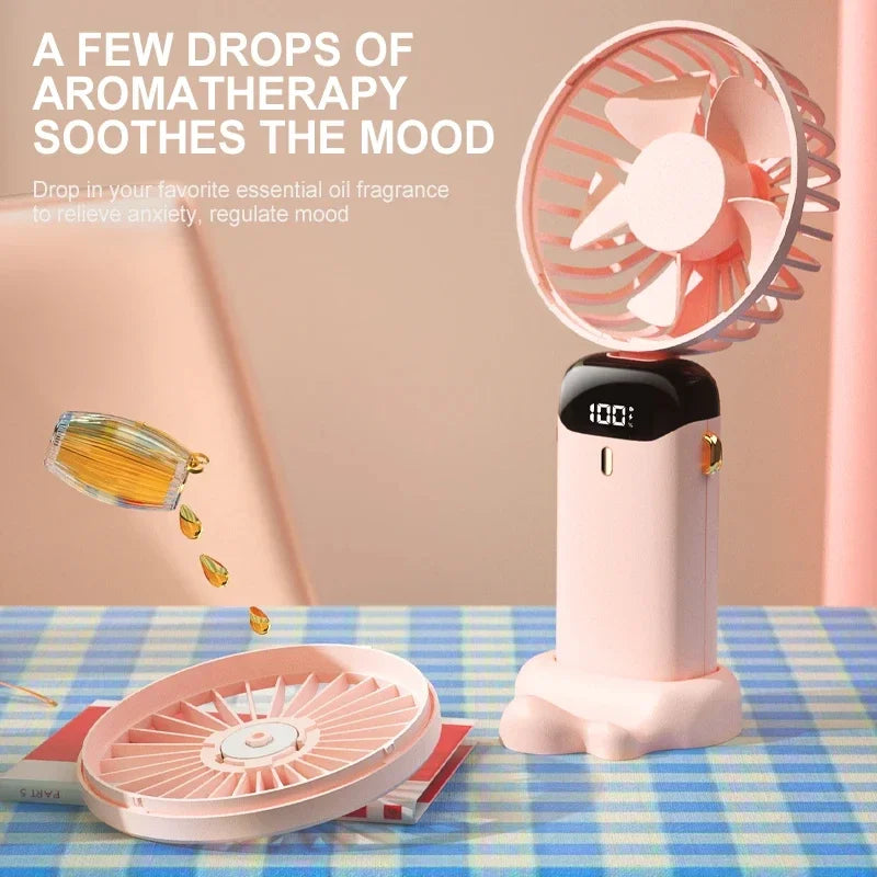 Portable Handheld Mini Fan Foldable Neck Hanging Fans