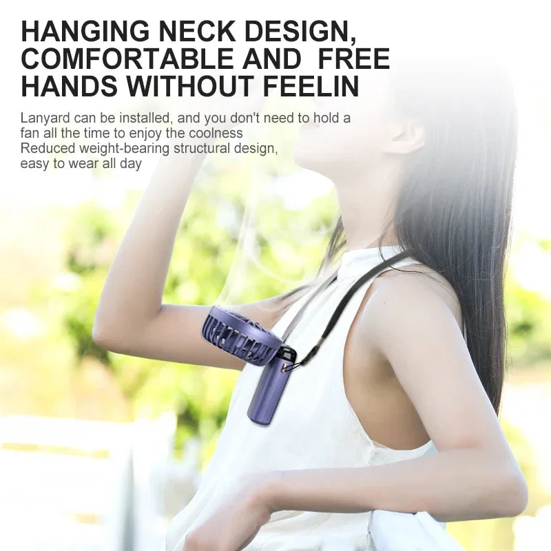 Portable Handheld Mini Fan Foldable Neck Hanging Fans
