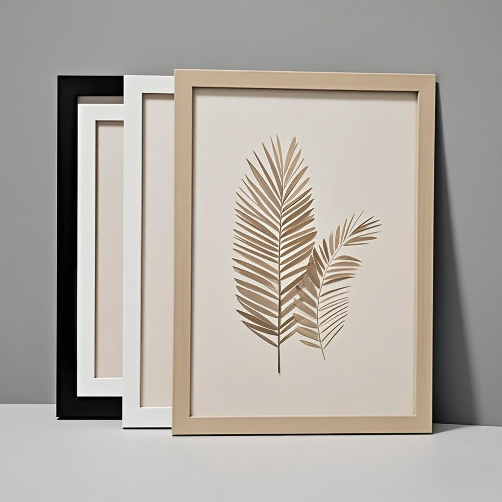 3pcs Black White Apricot A4 A3 Solid Wood Photo Frame Mounted